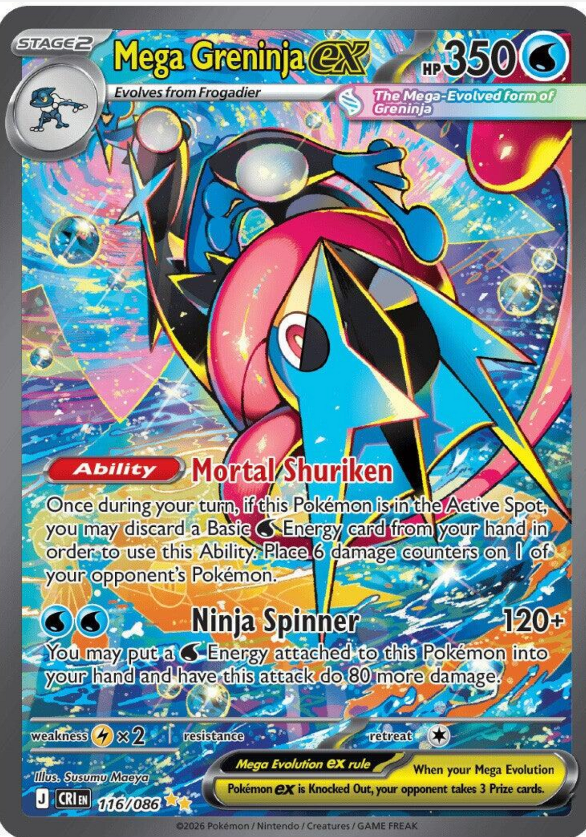 Mega Greninja EX 116/086 NM